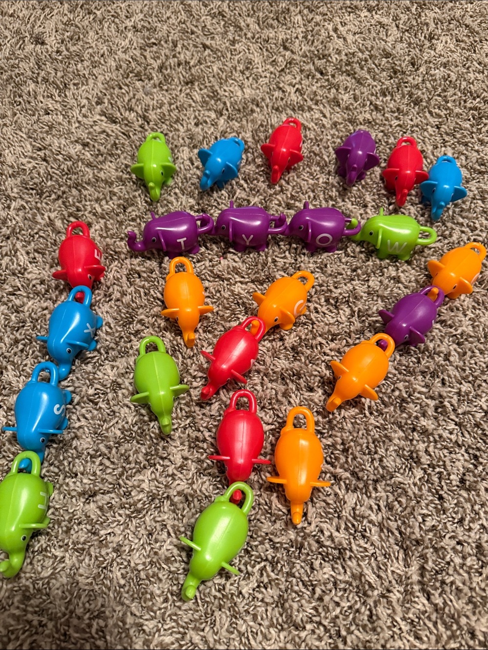 Colorful Kids Elephant Alphabet Toys - Set of Multi-Color Linkables
